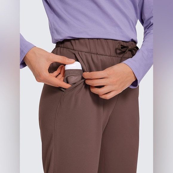 CRZ Yoga, On the Travel Pants with Pockets, Taupe, Small - Picture 4 of 5